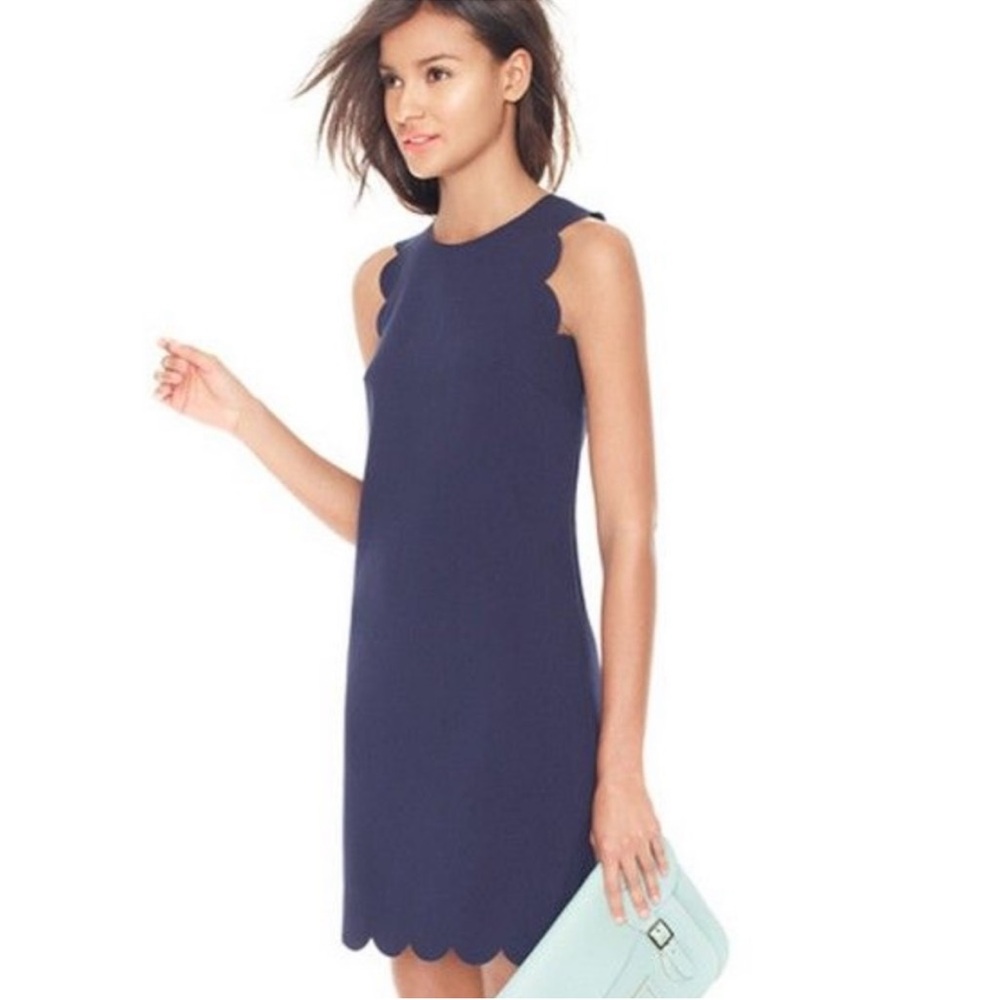 Jcrew scalloped shift dress